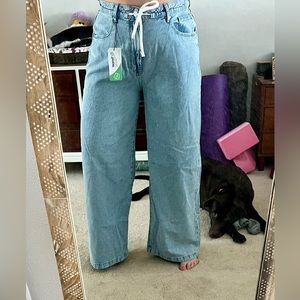 NWT! Forever21 High Rise, Tencel, Wide Leg Jean, Sz 32
